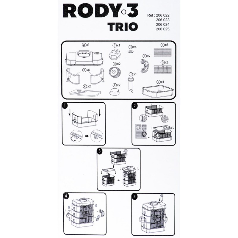 ZOLUX Rody3 Trio White - cage for rodents - 1 piece ZOLUX Rody3 Trio White - cage for rodents - 1 piece