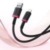Baseus Dura Type A to IP 2.4A fast charging cable Black, Red Baseus Dura Type A to IP 2.4A fast charging cable Black, Red