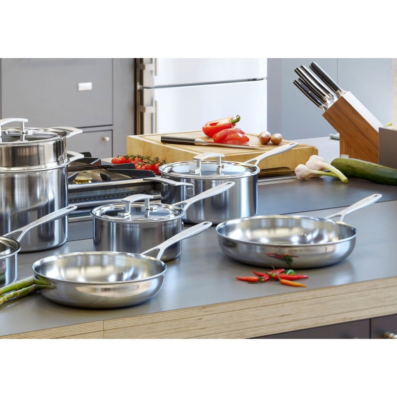 DEMEYERE Industry 5 24 CM Silver steel pan DEMEYERE Industry 5 24 CM Silver steel pan