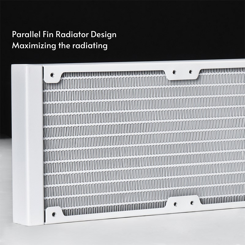 Chieftec ICEBERG 240-RGB-W Computer case All-in-one liquid cooler 12 cm White