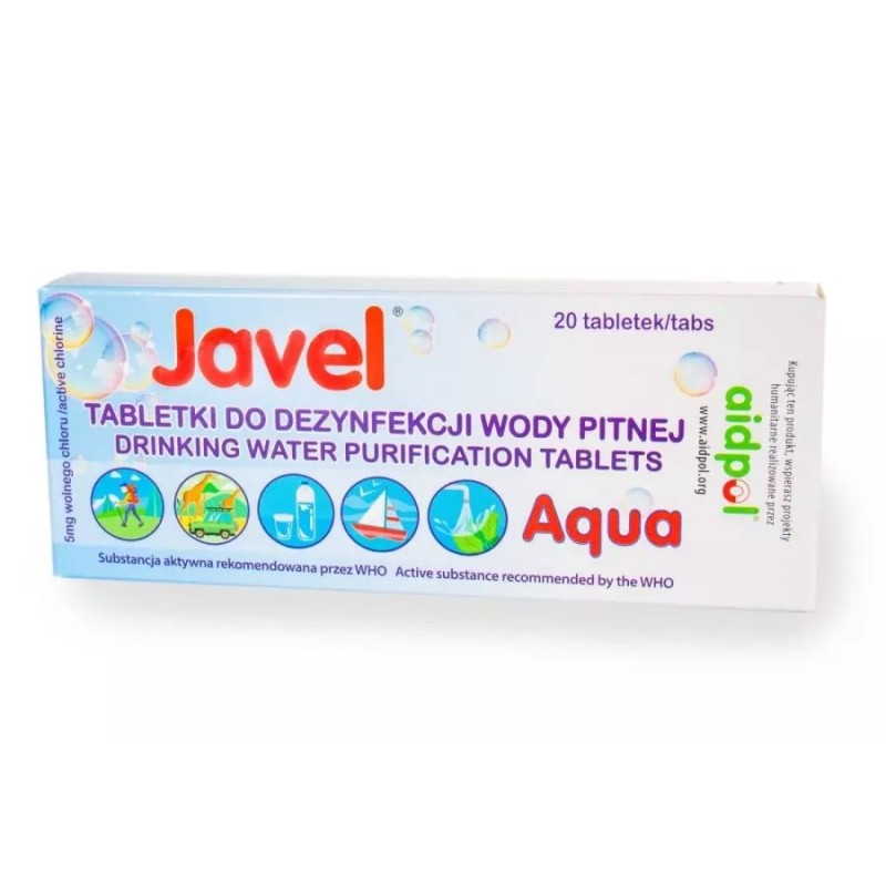 Javel Aqua water disinfection tablets, 20 pcs