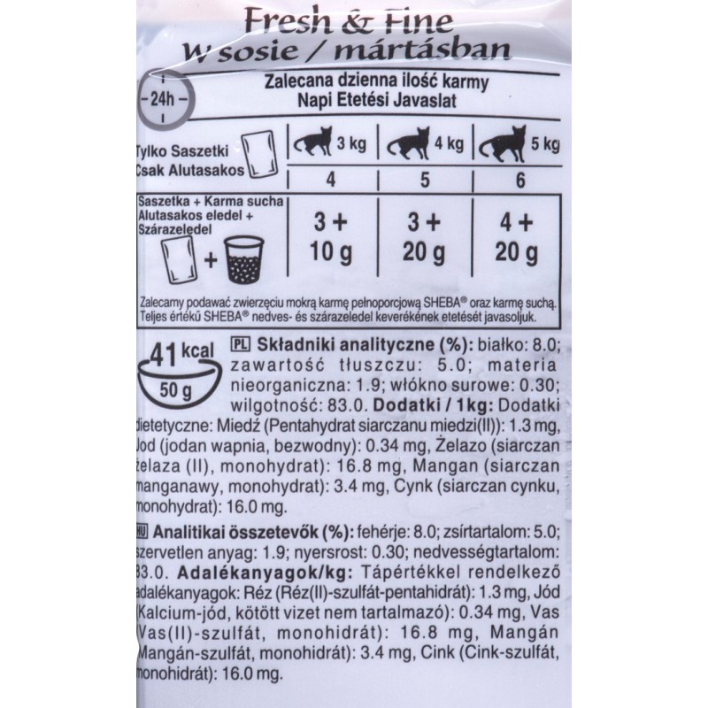 Sheba Fresh & Fine Mini Fish Dishes in Sauce 6 x 50g Sheba Fresh & Fine Mini Fish Dishes in Sauce 6 x 50g