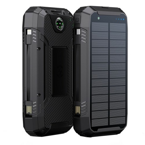 PowerNeed S20000Q mobile device charger Universal Black Lightning, Solar, USB Wireless charging Fast charging Outdoor