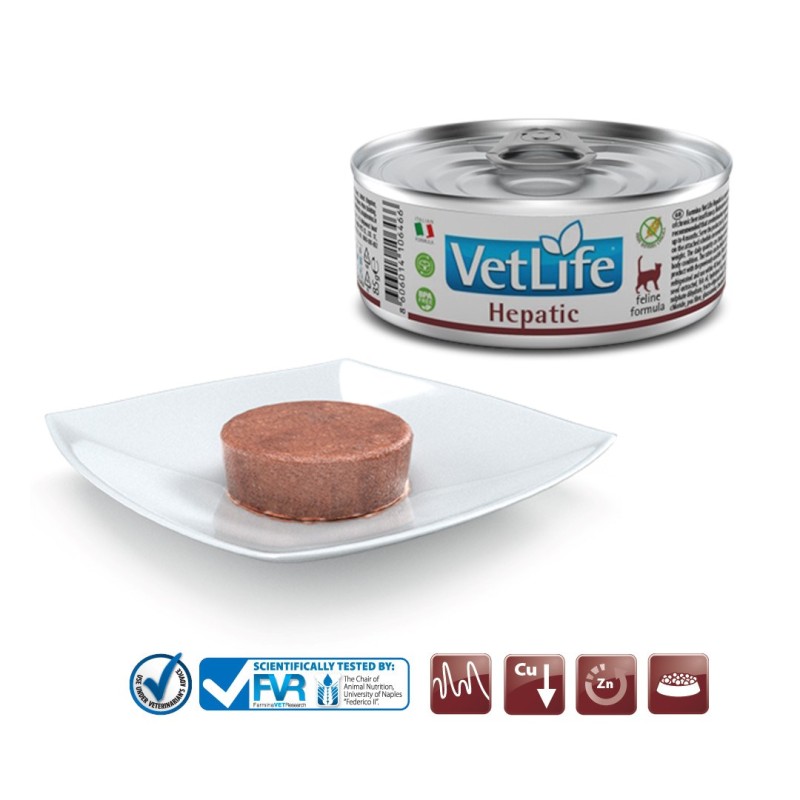 Wet cat food - FARMINA VET LIFE NATURAL DIET CAT HEPATIC 85g Wet cat food - FARMINA VET LIFE NATURAL DIET CAT HEPATIC 85g
