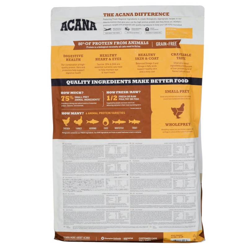 Acana Wild Prairie Cat - dry cat food - 4,5kg Acana Wild Prairie Cat - dry cat food - 4,5kg