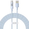 Baseus Gem USB A to USB C fast charging cable 2 m 100 W Blue