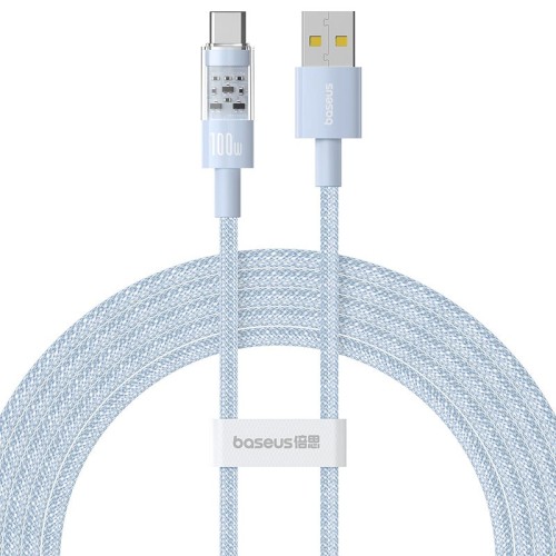 Baseus Gem USB A to USB C fast charging cable 2 m 100 W Blue Baseus Gem USB A to USB C fast charging cable 2 m 100 W Blue