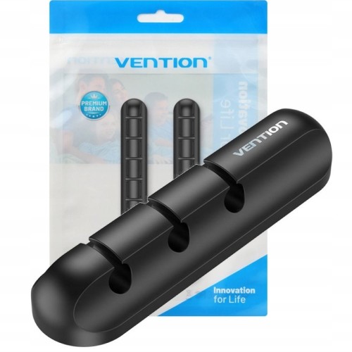 Vention 5-port cable organiser, 2 pcs, black