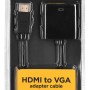 Gembird A-HDMI-VGA-04 video cable adapter 0.15 m VGA (D-Sub) HDMI Type A (Standard) Black
