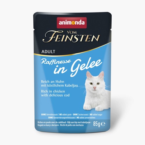 ANIMONDA Vom Feinsten Adult Raffinesse in Jelly rich in Chicken with Cod - wet cat food - 85 g ANIMONDA Vom Feinsten Adult Raffinesse in Jelly rich in Chicken with Cod - wet cat food - 85 g