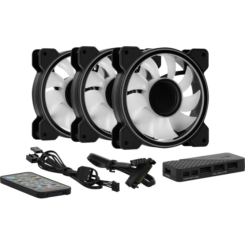 Aerocool Mirage 12 ARGB Pro Computer case Cooling set 12 cm Black Aerocool Mirage 12 ARGB Pro Computer case Cooling set 12 cm Black