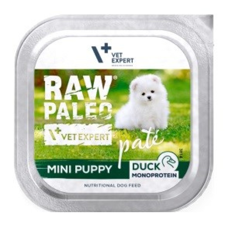 RAW PALEO Pâte Mini Puppy Duck - wet dog food - 150g RAW PALEO Pâte Mini Puppy Duck - wet dog food - 150g
