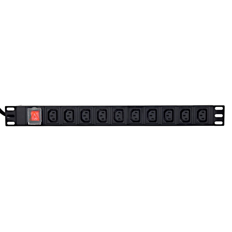 EnerGenie EG-PDU-10C132C19 Power distribution unit (PDU), 10 pcs C13 sockets, 1U, 16A, C20 plug 2 m cable, black EnerGenie EG-PDU-10C132C19 Power distribution unit (PDU), 10 pcs C13 sockets, 1U, 16A, C20 plug 2 m cable, black