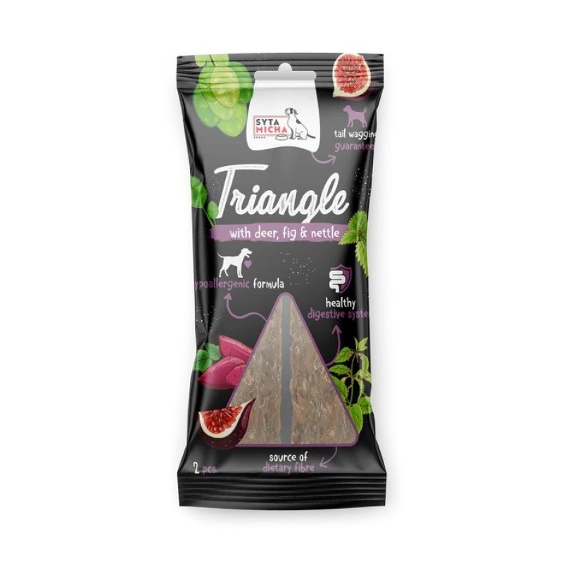 SYTA MICHA Triangle Deer with fig and nettle - dog treat - 2