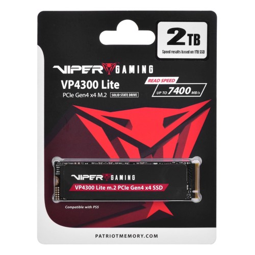 Patriot Memory VP4300 Lite 2 TB M.2 PCI Express 4.0 NVMe Patriot Memory VP4300 Lite 2 TB M.2 PCI Express 4.0 NVMe