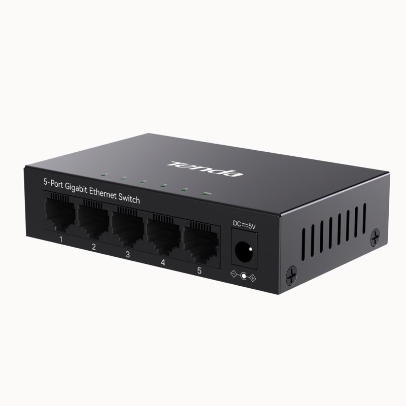 Tenda TEG1005M network switch Unmanaged L2 Gigabit Ethernet (10/100/1000) Black Tenda TEG1005M network switch Unmanaged L2 Gigabit Ethernet (10/100/1000) Black