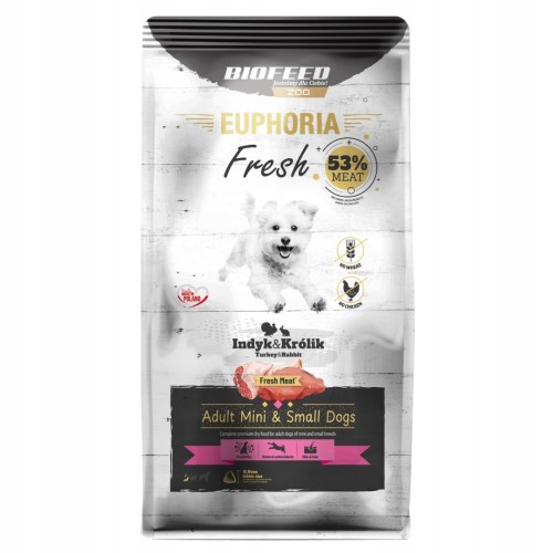 EUPHORIA Fresh Adult  Turkey with rabbit XS/S - dry dog food - 500g