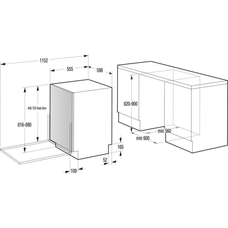 GORENJE GV16D5 built-in dishwasher