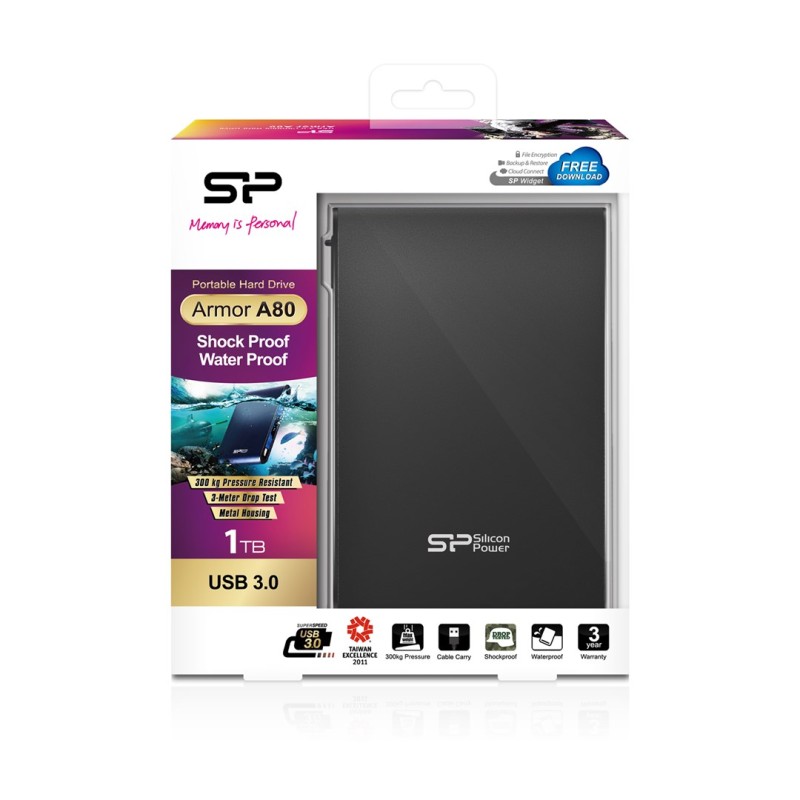 Silicon Power Armor A80 external hard drive 1000 GB Black Silicon Power Armor A80 external hard drive 1000 GB Black