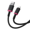Baseus Dura Type A to IP 2.4A fast charging cable Black, Red Baseus Dura Type A to IP 2.4A fast charging cable Black, Red