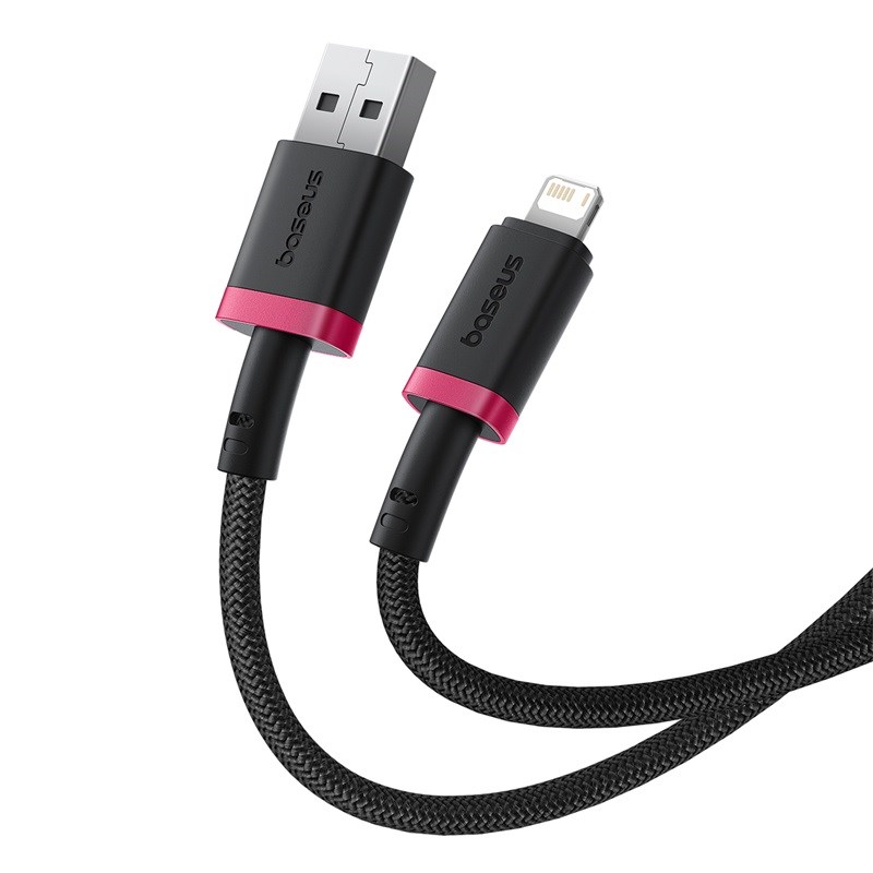 Baseus Dura Type A to IP 2.4A fast charging cable Black, Red Baseus Dura Type A to IP 2.4A fast charging cable Black, Red