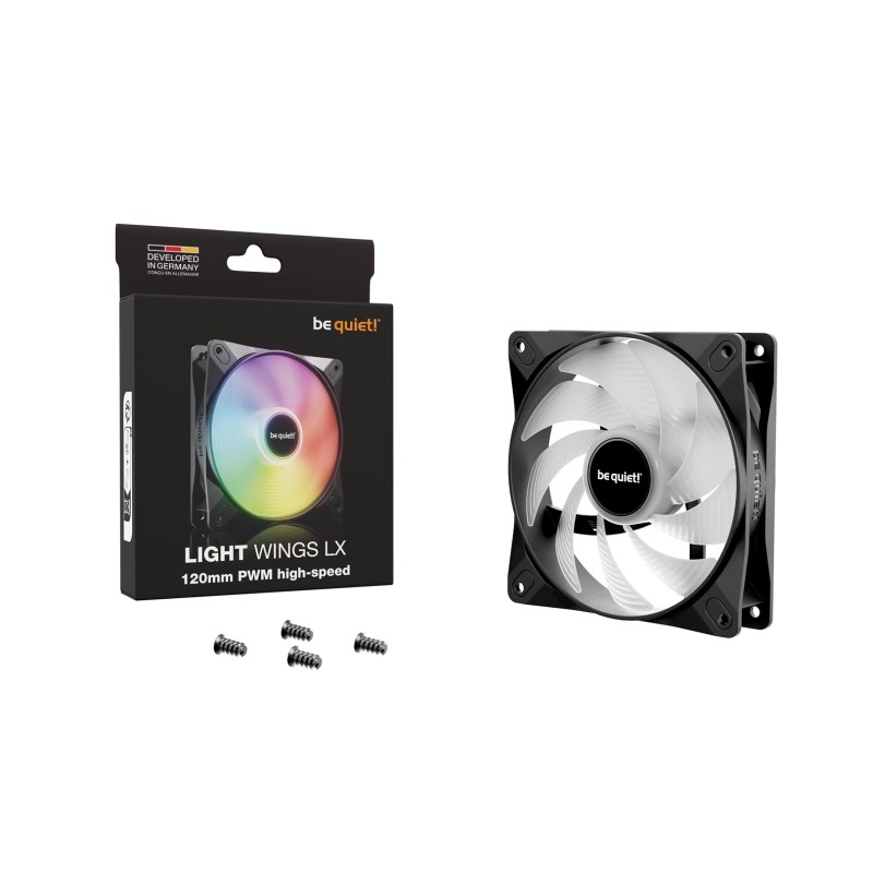 be quiet! LIGHT WINGS LX 120mm PWM high-speed Computer case Fan 12 cm Black 1 pc(s) be quiet! LIGHT WINGS LX 120mm PWM high-speed Computer case Fan 12 cm Black 1 pc(s)