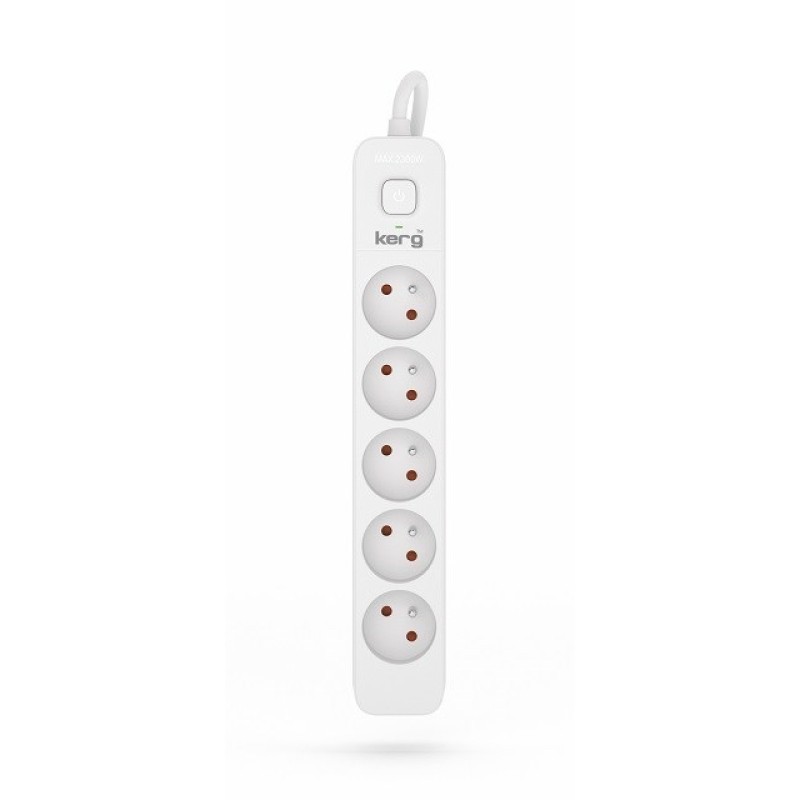 KERG power strip with switch 5 sockets 10m-16A