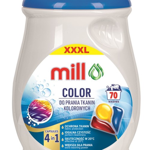 MILL PROFESSIONAL 3-chamber colour wash capsules 70 pcs.