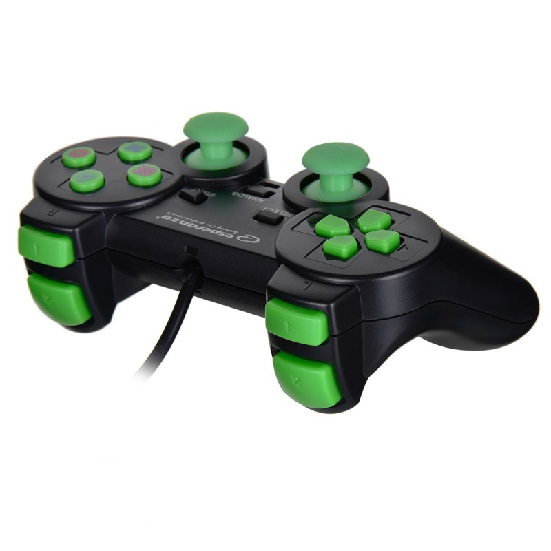 Esperanza EGG107G Gaming Controller Gamepad PC,Playstation 3 Analogue / Digital USB 2.0 Black/Green Esperanza EGG107G Gaming Controller Gamepad PC,Playstation 3 Analogue / Digital USB 2.0 Black/Green