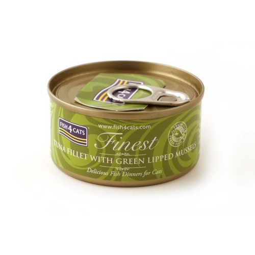 FISH4CATS Tuna fillet with green lipped mussel - wet cat food - 70g