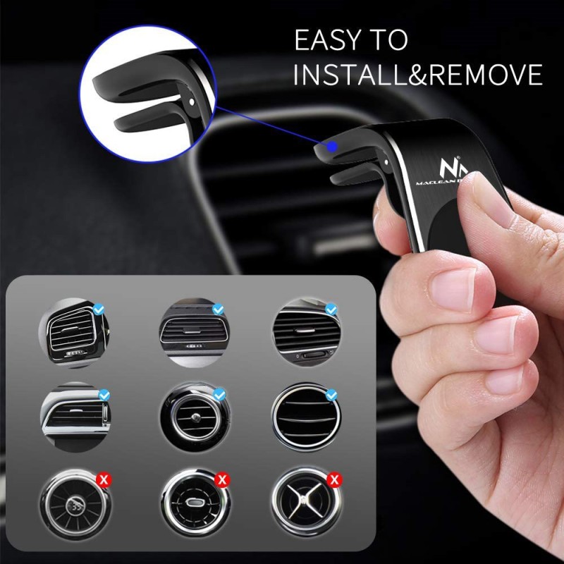 Maclean car phone holder, magnetic, universal, for ventilation grille, ABS material, MC-326 Maclean car phone holder, magnetic, universal, for ventilation grille, ABS material, MC-326