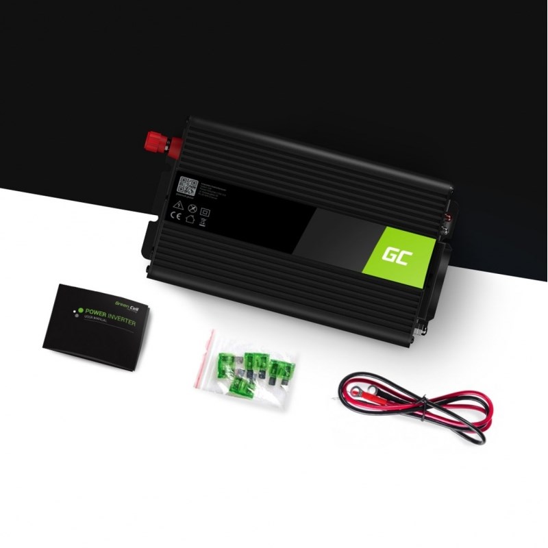 Green Cell INV08 power adapter/inverter Outdoor 1000 W Black Green Cell INV08 power adapter/inverter Outdoor 1000 W Black