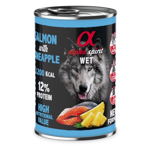 ALPHA SPIRIT WET Salmon with pineapple - wet dog food - 400g