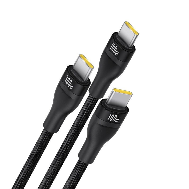 Baseus Flash Series Type C to C+C+C fast charging cable 480 Mbps Black Baseus Flash Series Type C to C+C+C fast charging cable 480 Mbps Black