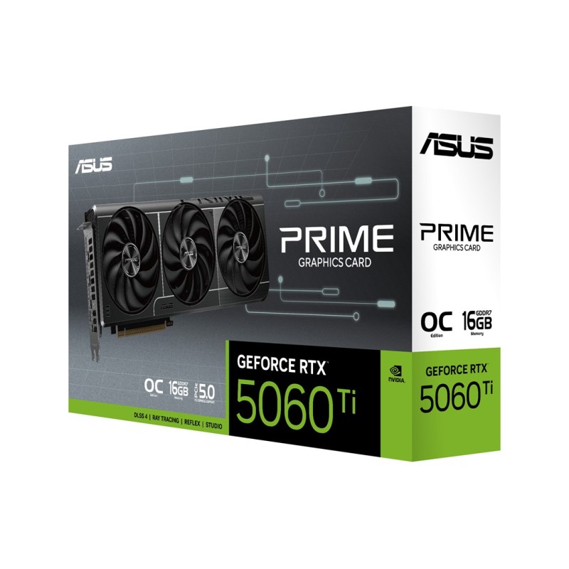ASUS Prime -RTX5060TI-O16G NVIDIA GeForce RTX 5060 Ti 16 GB GDDR7 ASUS Prime -RTX5060TI-O16G NVIDIA GeForce RTX 5060 Ti 16 GB GDDR7