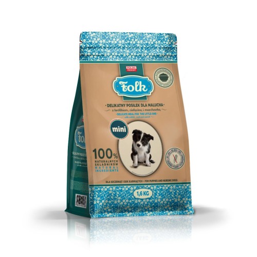 FOLK Junior Small breeds Gentle meal for puppy with rabbit, veal and carrot - dry dog food - 1,6kg FOLK Junior Small breeds Gentle meal for puppy with rabbit, veal and carrot - dry dog food - 1,6kg