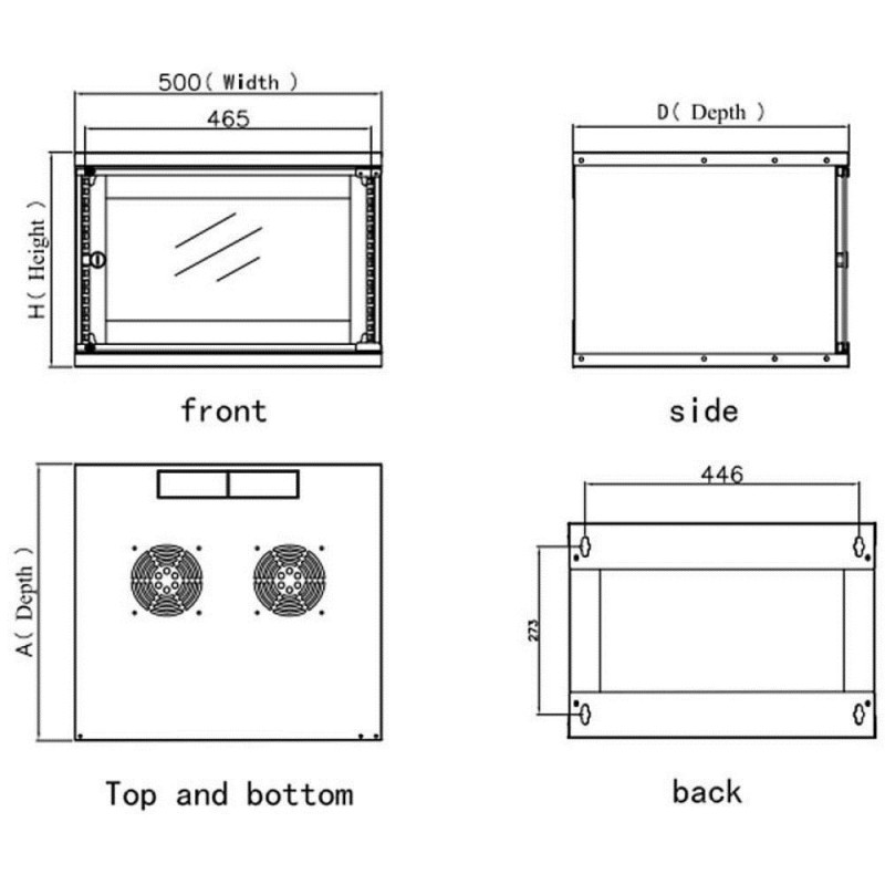 Techly Wall Rack Cabinet 19 6U D450 Black Assembled Techly Wall Rack Cabinet 19 6U D450 Black Assembled