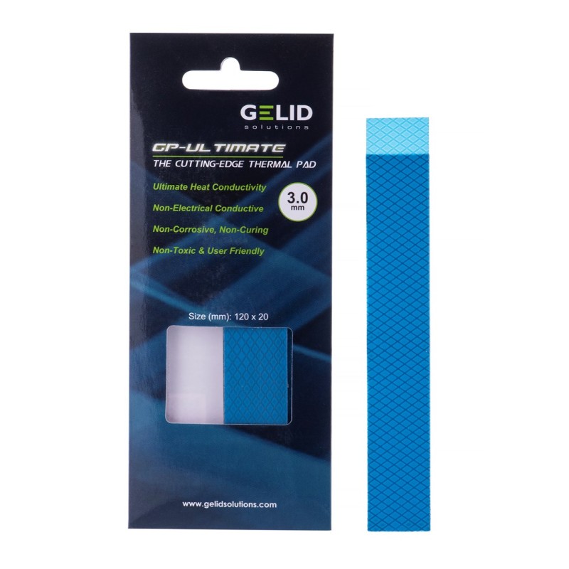 Thermopads Gelid Ultimate 120x20x3.0mm TP-GP04-R-E Thermopads Gelid Ultimate 120x20x3.0mm TP-GP04-R-E