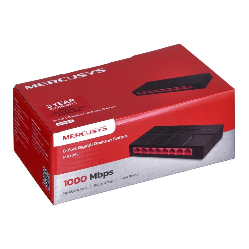 Mercusys 8-Port 10/100/1,000 Mbps Desktop Switch Mercusys 8-Port 10/100/1,000 Mbps Desktop Switch