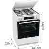 Gorenje GKS6C71WF Freestanding cooker with oven White