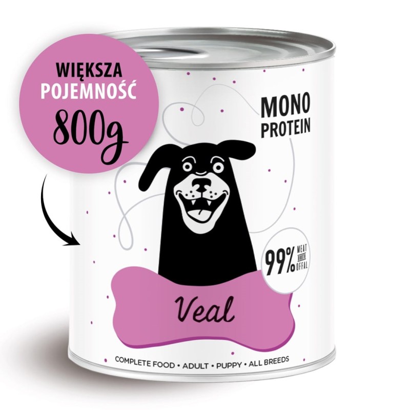 PAKA ZWIERZAKA Pepe Veal - wet dog food - 800g