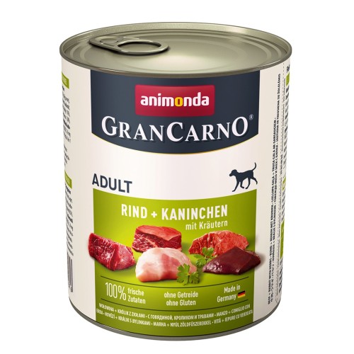 ANIMONDA GranCarno Adult Beef, rabbit and herbs - wet dog food - 800g ANIMONDA GranCarno Adult Beef, rabbit and herbs - wet dog food - 800g