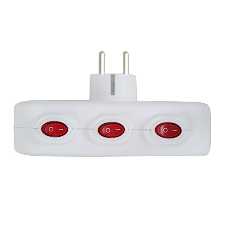 Esperanza ELK307W Electrical Splitter 3 sockets switch White Esperanza ELK307W Electrical Splitter 3 sockets switch White