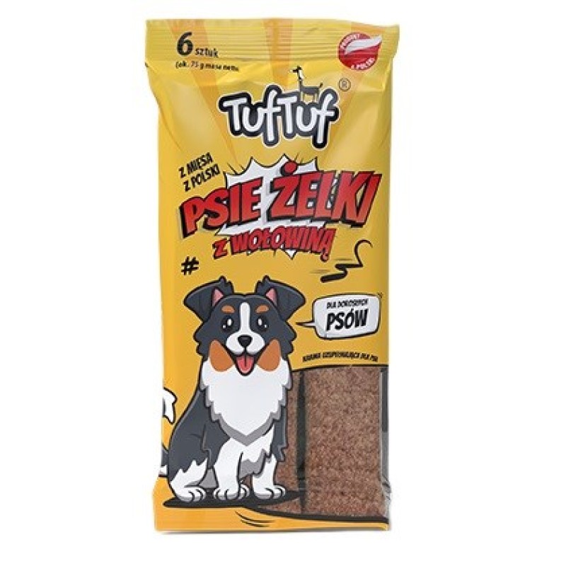 TUF TUF Dog gummies - beef stripes - dog treat - 6 TUF TUF Dog gummies - beef stripes - dog treat - 6