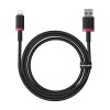Baseus Dura Type A to IP 2.4A fast charging cable Black, Red Baseus Dura Type A to IP 2.4A fast charging cable Black, Red
