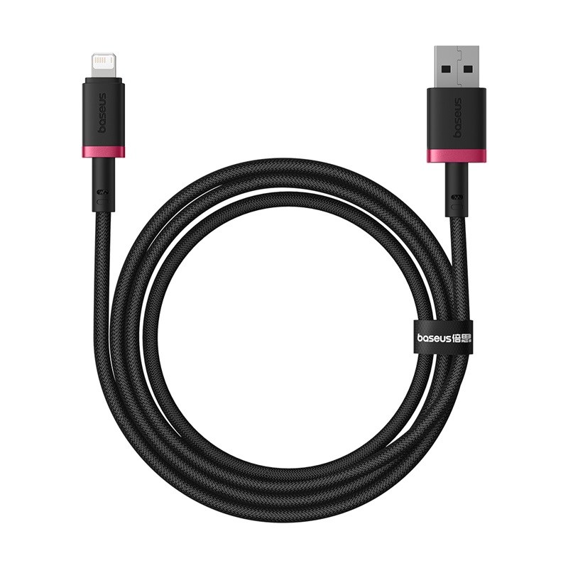 Baseus Dura Type A to IP 2.4A fast charging cable Black, Red Baseus Dura Type A to IP 2.4A fast charging cable Black, Red