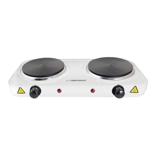 Esperanza EKH010W Adjustable electric cooker, 2 heating fields, white