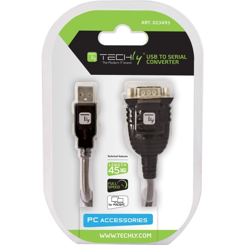 Techly USB to Serial Adapter Converter in Blister IDATA USB-SER-2T Techly USB to Serial Adapter Converter in Blister IDATA USB-SER-2T