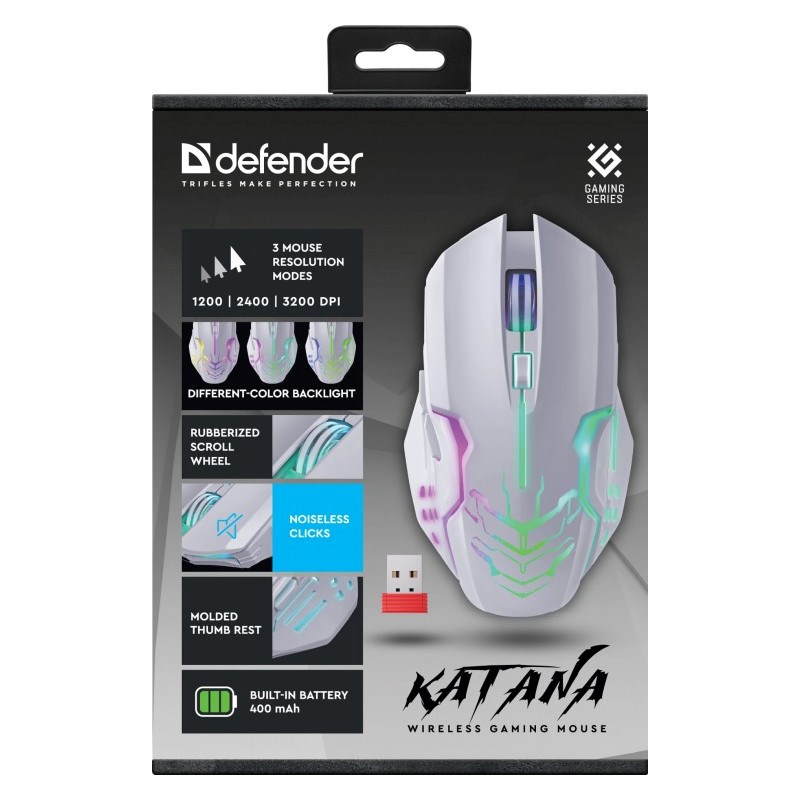 CDEFENDER GM-511 KATANA RF 3200dpi 7P WHITE CDEFENDER GM-511 KATANA RF 3200dpi 7P WHITE
