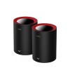 Cudy M3000 2-Pack Dual-band (2.4 GHz / 5 GHz) Wi-Fi 6 (802.11ax) Black, Red 1 Internal